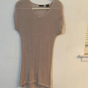 Tahari Tan Knit Swim Coverup